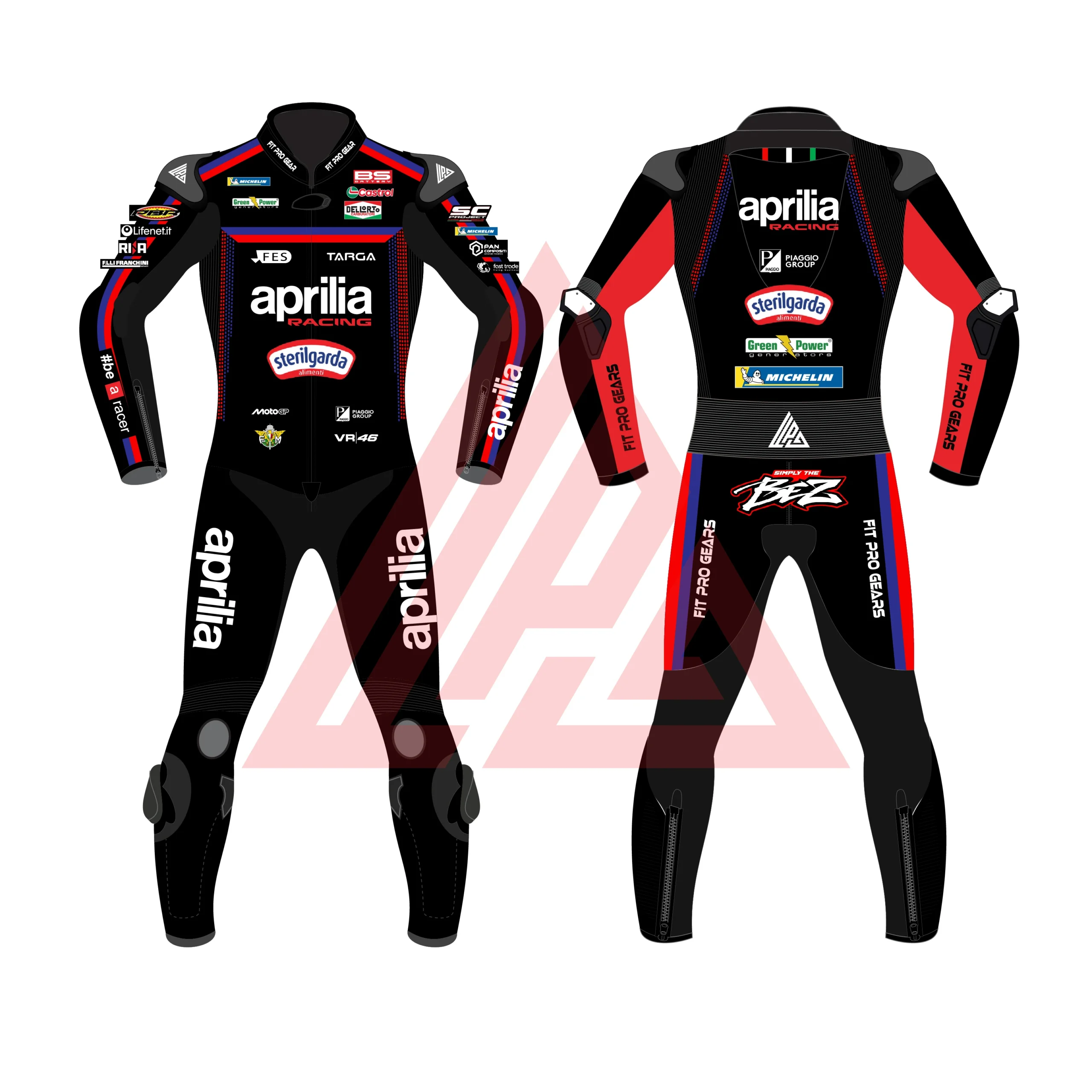 Marco Bezzecchi MotoGP Aprilia Racing Motorcycle Suit 2026 3