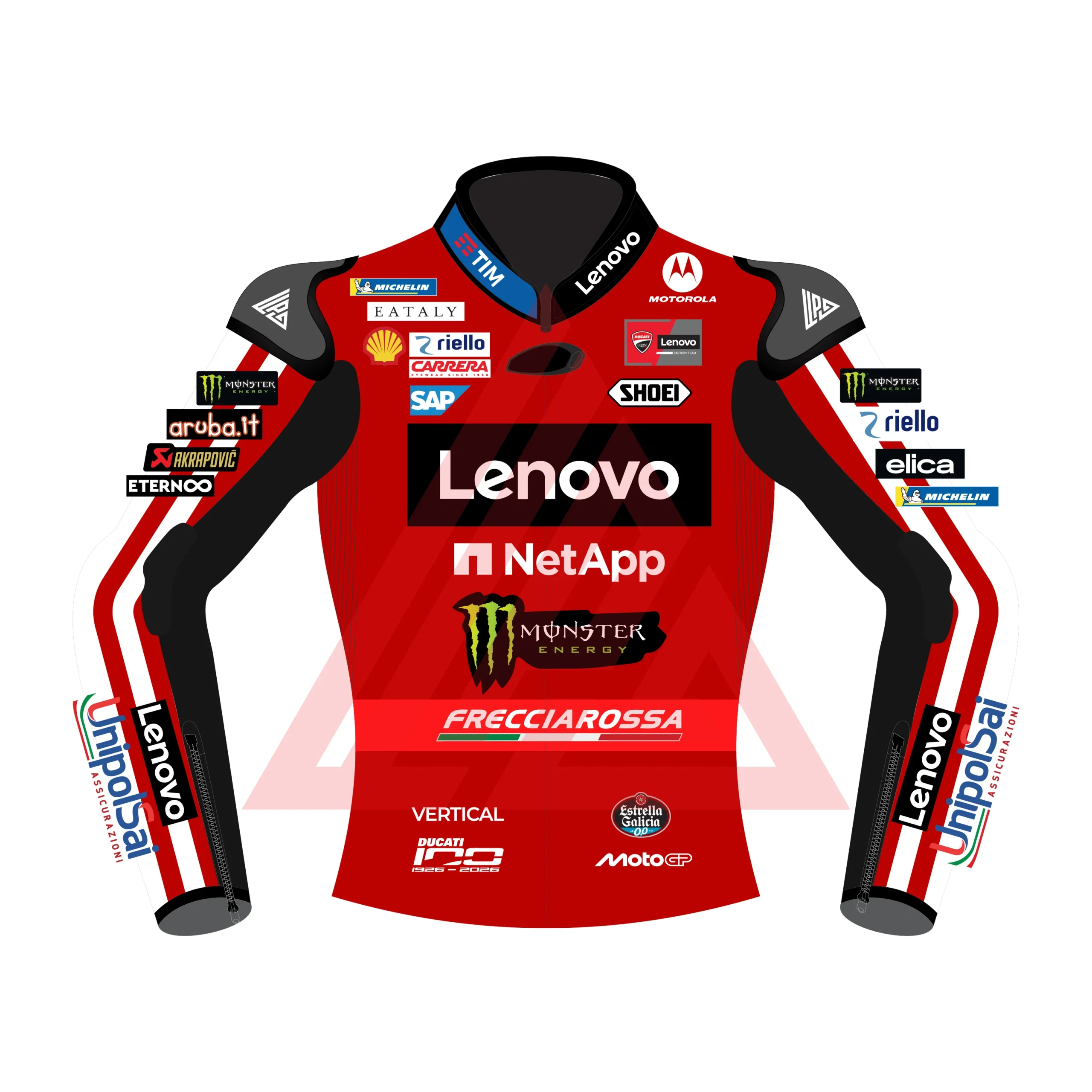Marc Marquez MotoGP Ducati Lenovo Team Leather Race jacket 2026 1