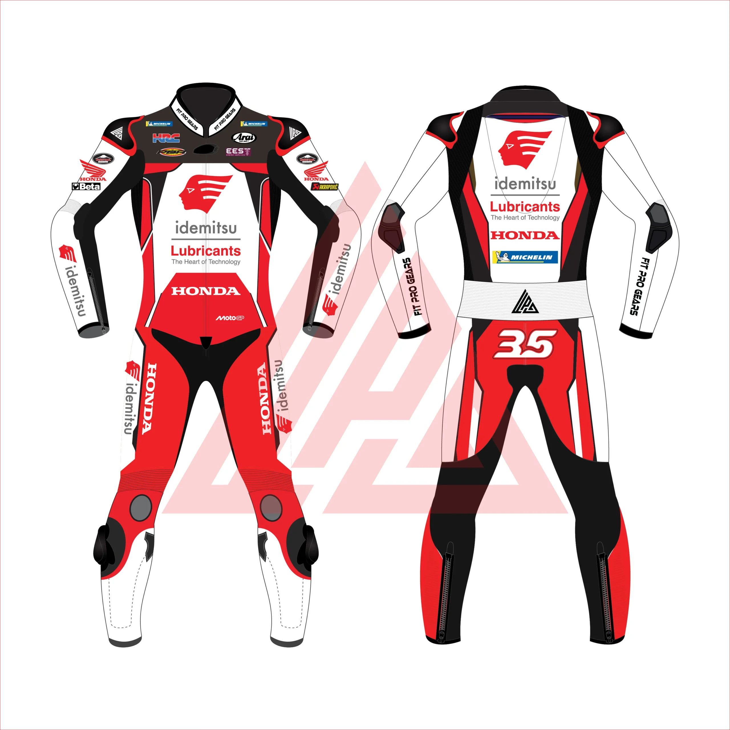 Somkiat Chantra MotoGP Castrol Honda LCR Leather Racing Suit 2025 1